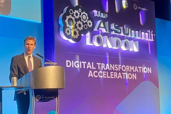 UK Minister Chris Philp speaks at an AI summit as Britain pursues its goal to become the world’s third major AI hub.