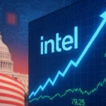 Intel shares surged over 7% after reports of U.S. talks to take a stake in the chipmaker